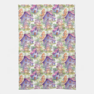 Linge De Cuisine Motif de cottage champignon fantaisiste (7)