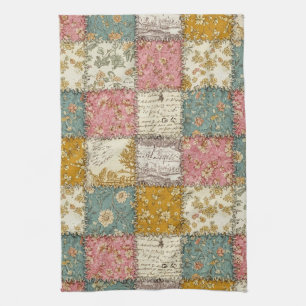 Linge De Cuisine Motif de Courtepointe Rose Shabby Chic