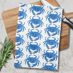 Linge De Cuisine Motif de crabe bleu<br><div class="desc">Serviette de cuisine illustrée de crabe bleu. Éléments correspondants disponibles. Art original d'artistes propres illustrations. Veuillez utiliser le bouton Message me ci-dessous pour obtenir de l'aide sur la personnalisation et les demandes spéciales. © Zoe Chapman Design</div>