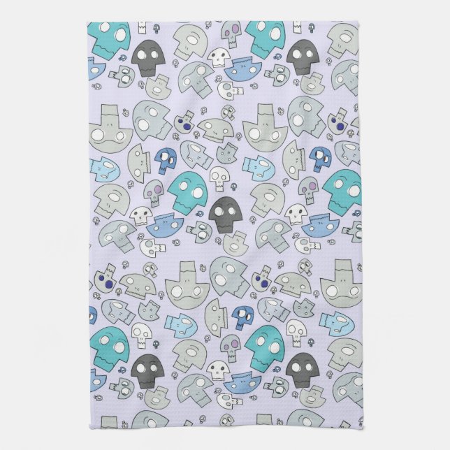Linge De Cuisine Motif de crâne (Vertical)