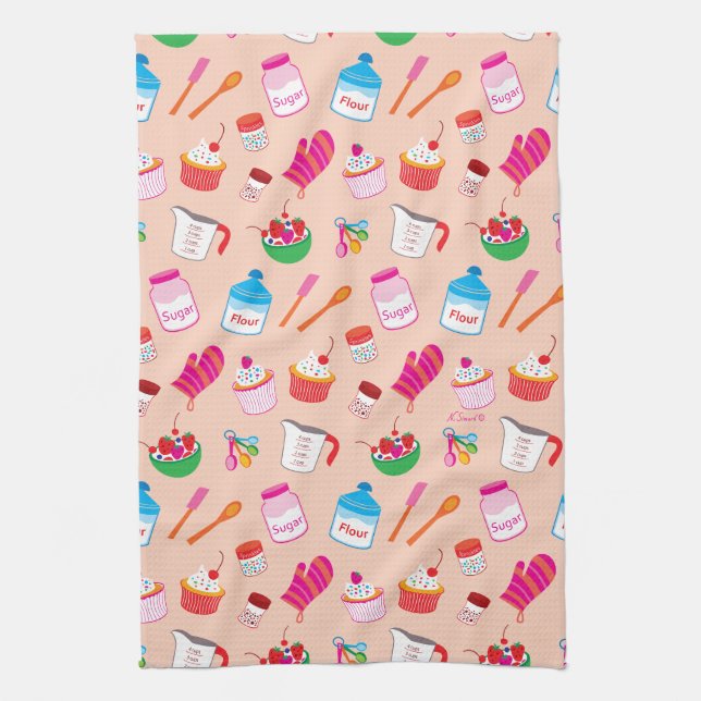 Linge De Cuisine Motif de cuisson de friandises (Vertical)