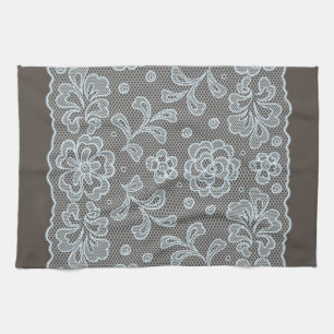 Linge De Cuisine Motif de dentelle, cru 6 de fleur