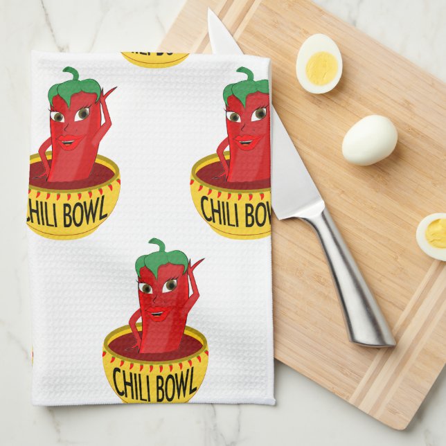 Linge De Cuisine Motif de dessin de chaudière Bowl (Quart Plié)