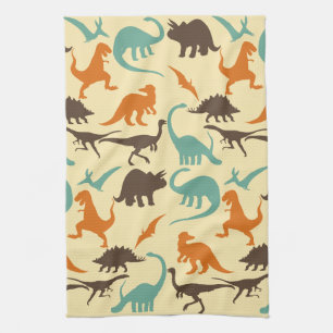 Linge De Cuisine Motif de Dinosaur Silhouette