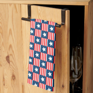 Linge De Cuisine Motif de drapeau américain rouge, blanc et bleu pa