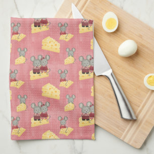 Linge De Cuisine Motif de famille de souris mignonne et ringarde