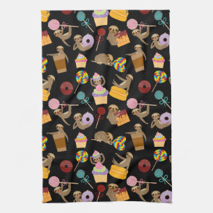 Linge De Cuisine Motif de festins de bonbon à paresse