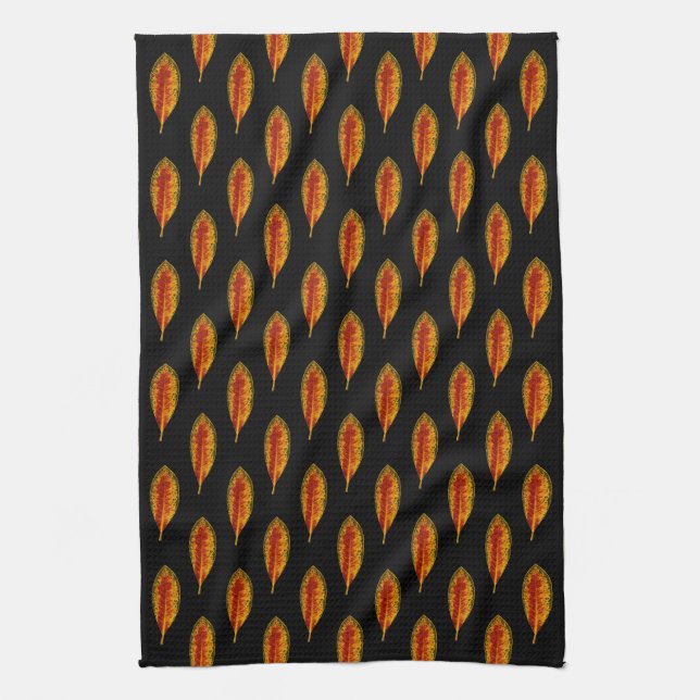 Linge De Cuisine Motif de feuille d'automne (Vertical)