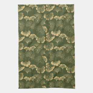 Linge De Cuisine Motif de feuille de Ginkgo Zen