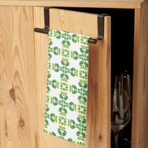 Linge De Cuisine Motif de feuille, motif de feuilles, feuilles vert