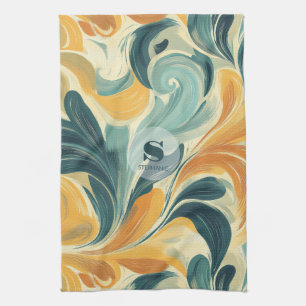 Linge De Cuisine Motif de feuille vintage inspiré de Paisley