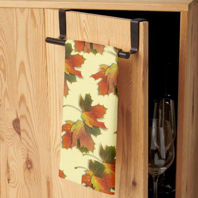 Linge De Cuisine Motif de feuilles d'automne (Pliage en tiers)