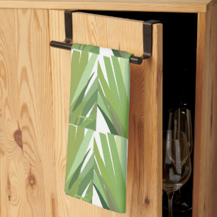 Linge De Cuisine Motif de feuilles tropicales vertes