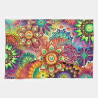 Motif de fleur abstrait coloré lumineux