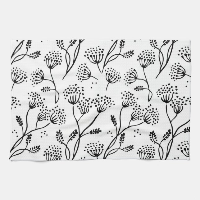 Linge De Cuisine Motif de fleurs (Horizontal)