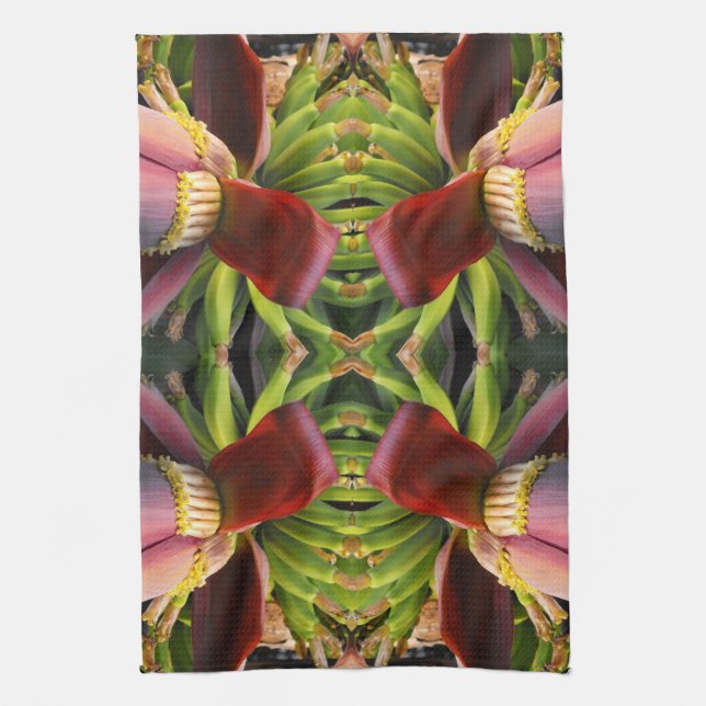 Linge De Cuisine Motif de fleurs bananes (Vertical)