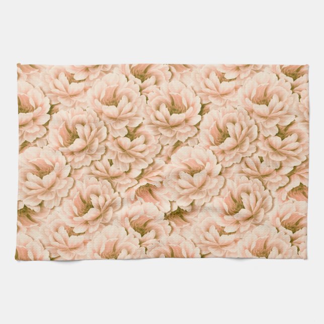 Linge De Cuisine Motif de fleurs d'aquarelle moderne (Horizontal)
