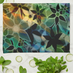 Linge De Cuisine Motif de fleurs d'art Abstrait