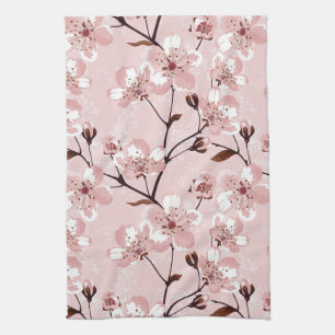 Linge De Cuisine Motif de fleurs de fleurs de cerisier
