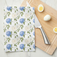 Motif de fleurs d'hydrangea bleu élégant 