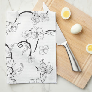 Linge De Cuisine Motif de fleurs flippantes 7