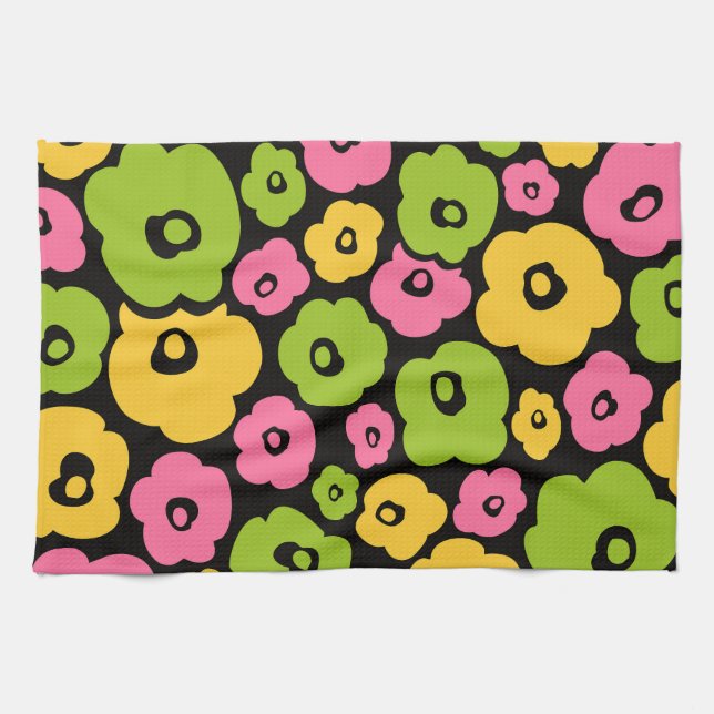 Linge De Cuisine Motif de fleurs sauvages (Horizontal)