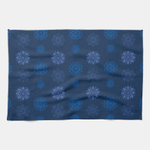 Motif de flocon de neige bleu foncé