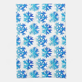 Linge De Cuisine Motif de flocons d'eau bleu