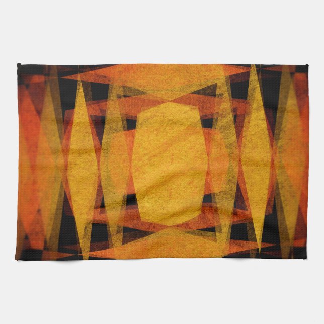 Linge De Cuisine Motif de formes de losange rétro (Horizontal)