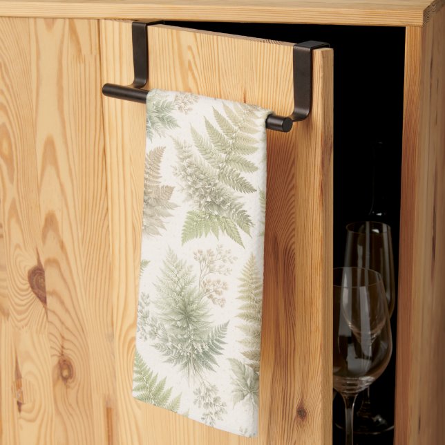 Linge De Cuisine Motif de fougère botanique (Pliage en tiers)