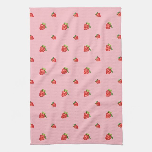 Linge De Cuisine Motif de fraises (Vertical)
