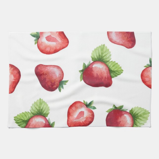 Linge De Cuisine Motif de fraises (Horizontal)