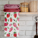 Linge De Cuisine Motif de fraises d'aquarelle mignonne<br><div class="desc">Motif mignonne fraises d'aquarelle. Motif moderne fruité.</div>