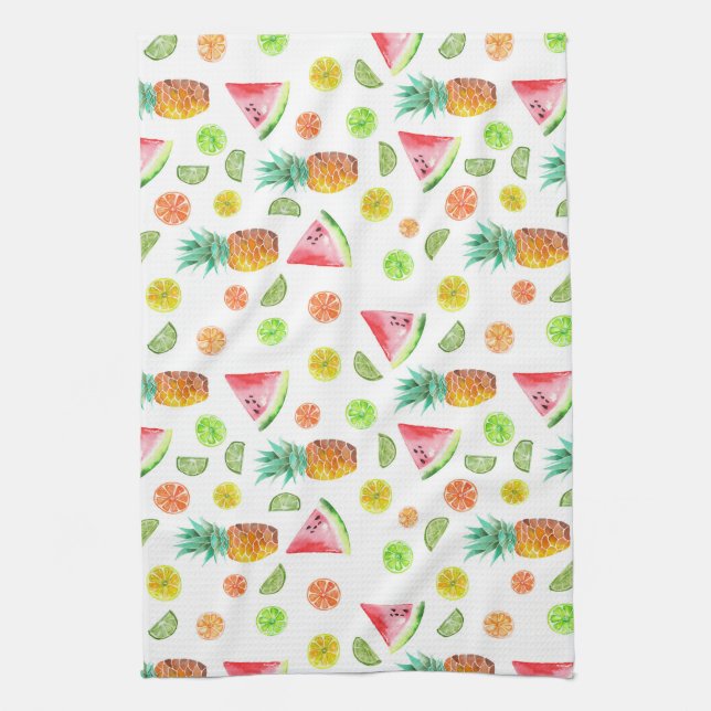 Linge De Cuisine Motif de fruit glacé d'aquarelle (Vertical)
