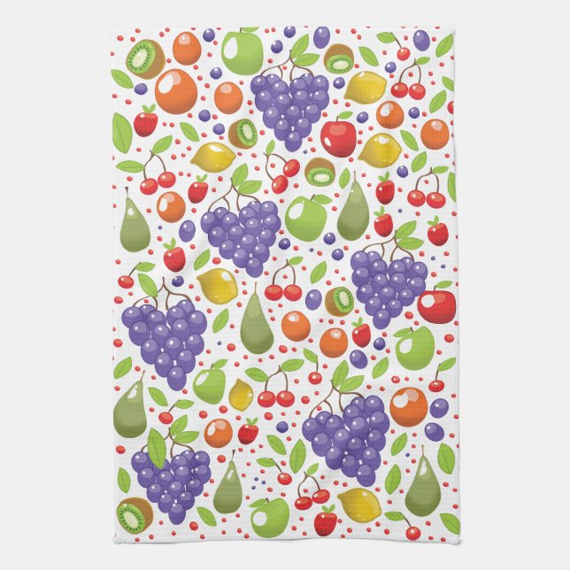 Linge De Cuisine Motif de fruits mignons (Vertical)