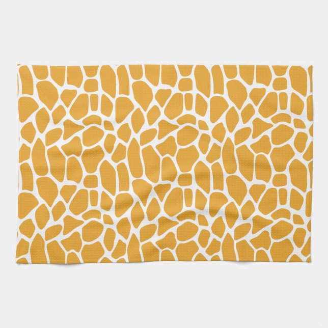 Linge De Cuisine Motif de girafe jaune mellow (Horizontal)
