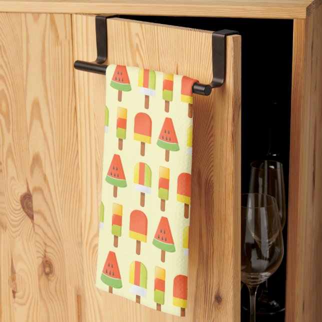 Linge De Cuisine Motif de glaces d'été (Pliage en tiers)