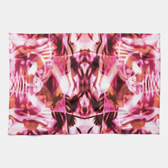 Linge De Cuisine Motif de graffiti rose (Horizontal)