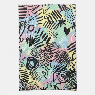 Linge De Cuisine Motif de graffiti urbain coloré (9)