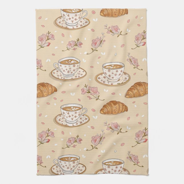 Linge De Cuisine Motif de housse de café Fleur de Cerisier (2) (Vertical)
