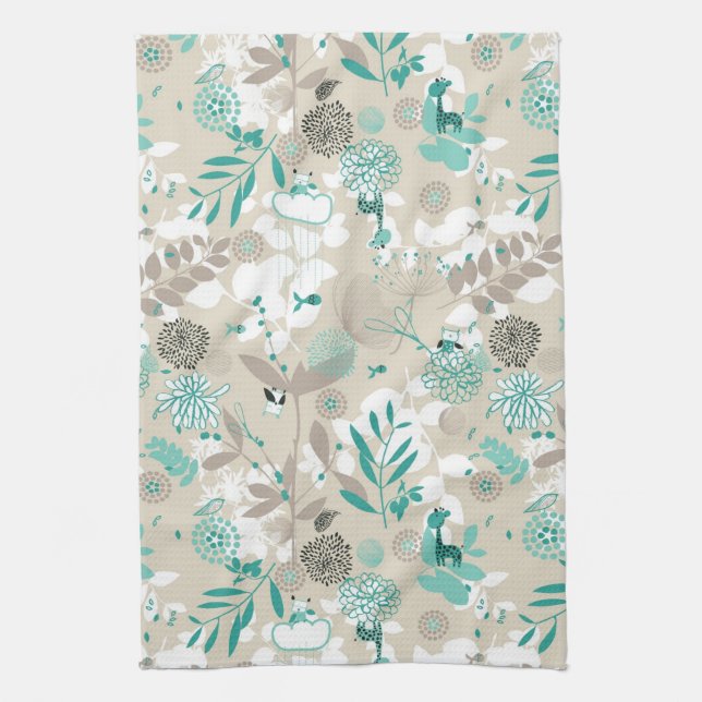 Linge De Cuisine Motif de jardin (Vertical)