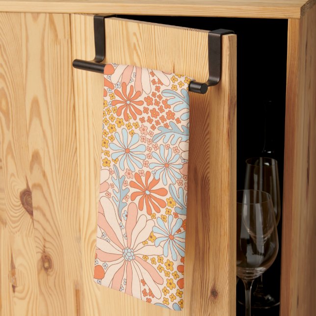 Linge De Cuisine Motif de jardin à fleurs rétro (Pliage en tiers)