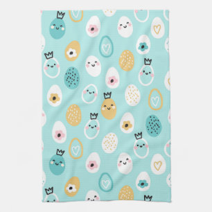 Linge De Cuisine Motif de jolis œufs de Pâques Œufs pastel kawaii