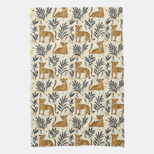 Linge De Cuisine Motif de jungle de léopard joueur