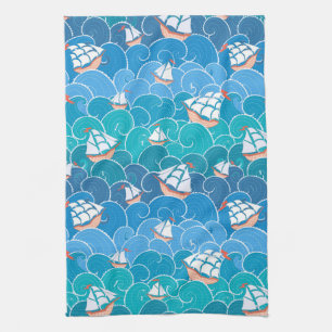 Linge De Cuisine Motif de la mer des Rochers