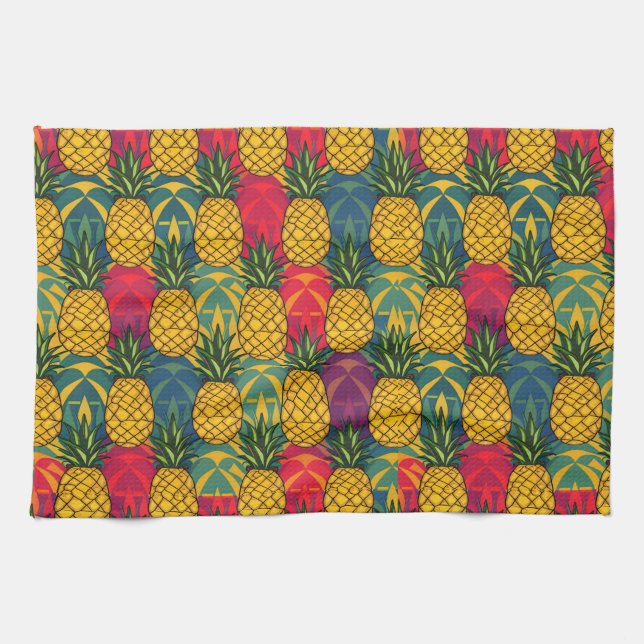 Linge De Cuisine Motif de l'ananas  (Horizontal)