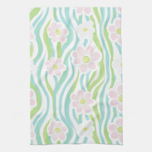 Linge De Cuisine Motif de ligne florale abstrait moderne (8)