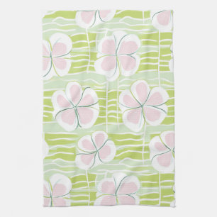 Linge De Cuisine Motif de ligne florale abstrait moderne (9)