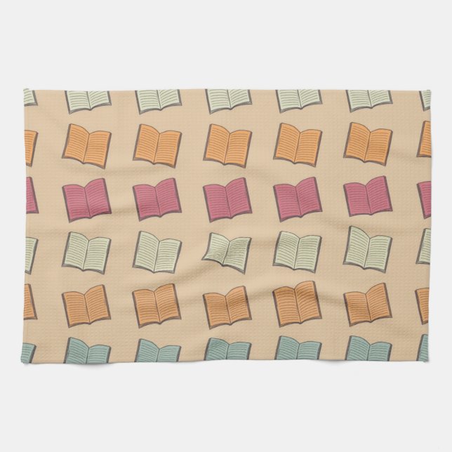 Linge De Cuisine Motif de livre (Horizontal)