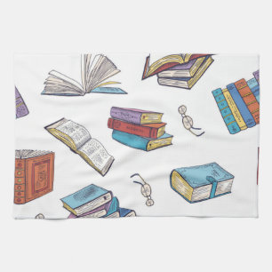 Linge De Cuisine Motif de livre